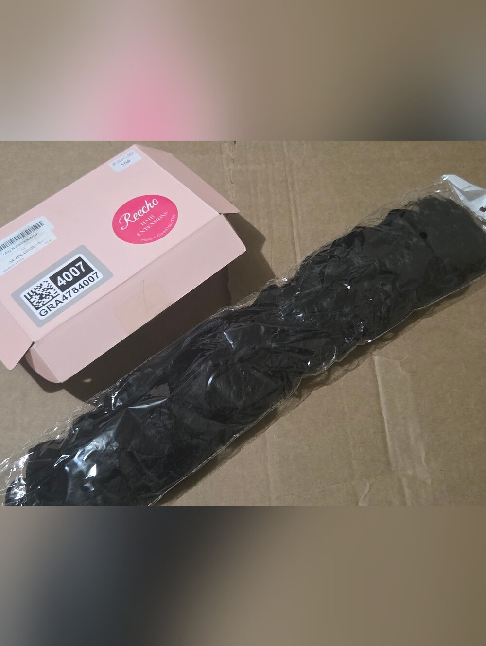 REECHO Curly Clip in Hair Extensions, 4PCS 24 inch Long Hair Extension